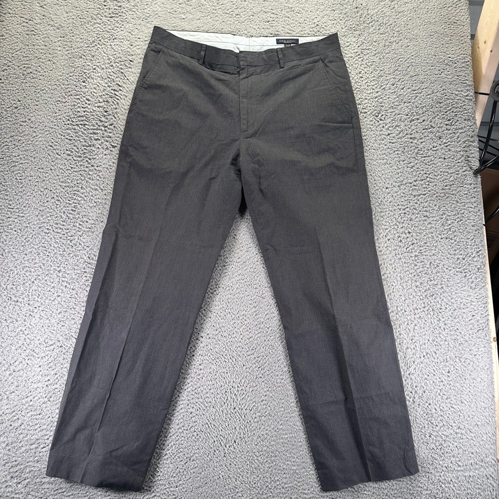 Banana Republic Pant‎ Mens 38x32 Gray Cotton Dress Straight Leg Business Preppy